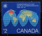 Канада 1983 г. • SC# 977 • $2 • День Британского Содружества • карта мира • MNH OG VF ( кат.- $ 9 )