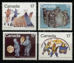 Канада 1979 г. • SC# 835-8 • 17 c.(4) • Творчество эскимосских художников • полн. серия • MNH OG VF