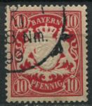 Бавария 1888-1900 гг. • Mi# 56 • 10 pf. • Герб Баварии • стандарт • Used F-VF ( кат.- € 1 )