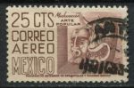 Мексика 1950-1952 гг. • SC# C189 • 25 c. • штаты • Мичоакан (древние маски майя) • авиапочта • Used  F-VF