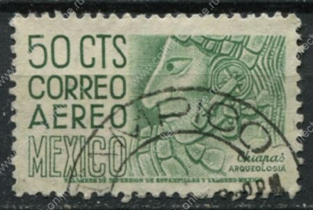 Мексика 1950-1952 гг. • SC# C193 • 50 c. • штаты • Чьапас (воин майя) • авиапочта • Used F-VF