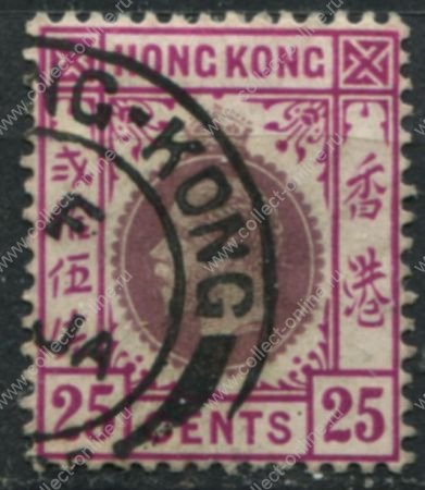 Гонконг 1912-1921 гг. • Gb# 108 • 25 c. • Георг V • стандарт • Used XF ( кат. - £35 )