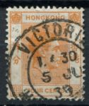 Гонконг 1938-1952 гг. • Gb# 142 • 4 c. • Георг VI • стандарт • перф. 14 • Used XF ( кат.- £ 5 )