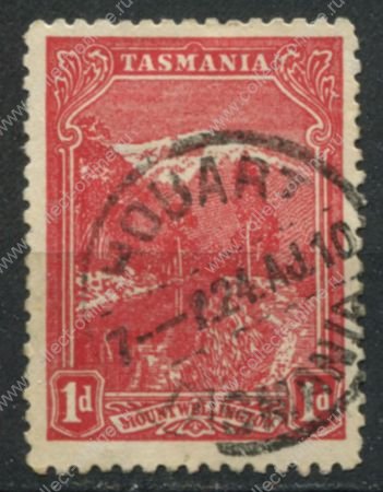 Австралия • Тасмания 1905-1911 гг. • Gb# 250g • 1 d. • Виды и достопримечательности • гора Велингтон • Used VF ( кат.- £ 4 )