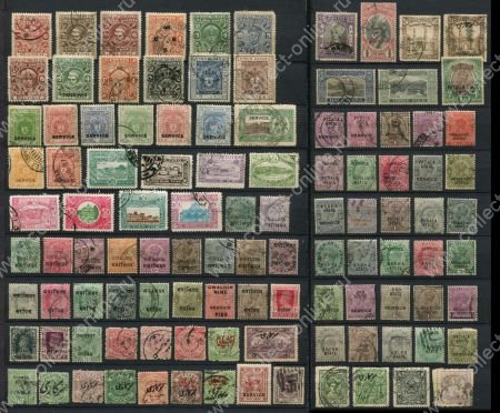 Британская Индия • Султанаты, княжества и штаты • лот 110 старинных марок • Used VF