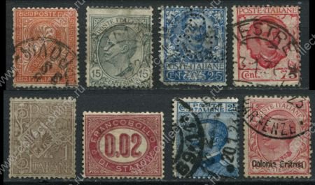 Италия 1863-1926 гг. • лот 8 разных марок • Used F-VF