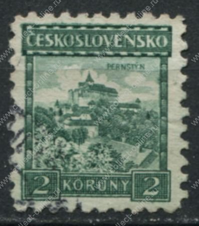 Чехословакия 1929-1931 гг. • Mi# 288 • 2 Kr.. • Замок Пернштейн • стандарт • Used VF