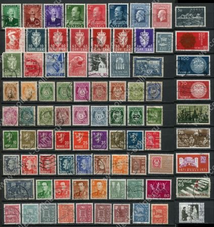 Норвегия • XX век • набор 85 разных старых марок • Used F-VF