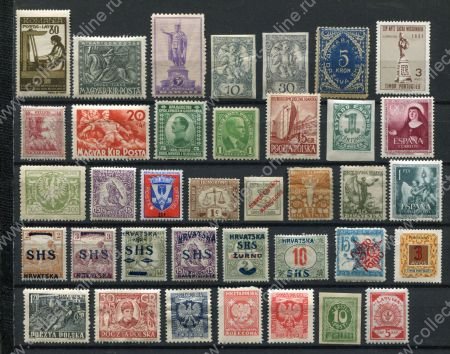 Набор • 37 старинных, иностранных марок • MH OG VF