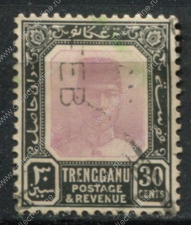 Малайя • Тренгану 1921-1941 гг. • Gb# 39 • 30 c. • султан Сулейман • стандарт • Used VF ( кат.- £ 5 )