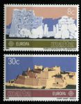 Мальта 1983 г. • SC# 627-8 • 8 и 30 c. • Выпуск Европа • древняя и современная крепости • полн. серия • MNH OG XF