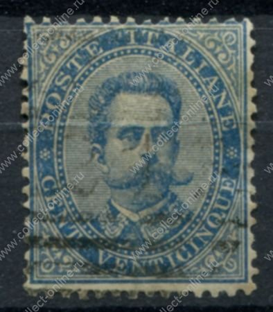 Италия 1879 г. • SC# 48 • 25 c. • Умберто I • Used VF ( кат.- $8 )