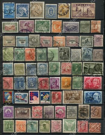 Иностранные марки • до 1945 г. • набор 65+ разных • Used F-VF • 10 руб. за шт.