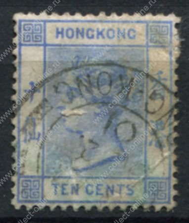 Гонконг 1900-1901 гг. • Gb# 59 • 10 c. • Королева Виктория • стандарт • Used VF ( кат.- £ 3 )