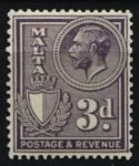 Мальта 1930 г. • Gb# 199 • 3 d. • Георг V • стандарт • MH OG VF ( кат.- £ 2 )