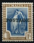 Мальта 1926 г. • Gb# 152 • 1 sh. • Женщины "Мальта" и "Британия" • надп. "Почта" • MH OG VF