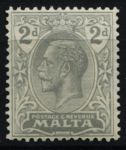 Мальта 1921-1922 гг. • Gb# 100 • 2 d. • Георг V • стандарт • MH OG VF ( кат.- £ 9 )