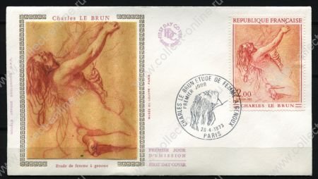 Франция 1973 г. • Mi# 1828 • 2 fr. • Французское искусство • Шарль Лебрен • КПД • Used(СГ) XF ( кат.- € 4 )