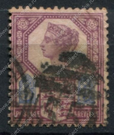 Великобритания 1887-1892 гг. • Gb# 207a • 5 d. • Королева Виктория • "Юбилейный" выпуск • стандарт • Used F-VF ( кат.- £ 13 )