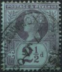 Великобритания 1887-1892 гг. • Gb# 201 • 2 ½ d. • Королева Виктория • "Юбилейный" выпуск • стандарт • Used VF ( кат.- £ 3,5 )