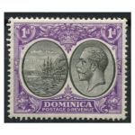 Доминика 1923-1933 гг. • Gb# 72 • 1 d. • Георг V • фрегат у берегов острова • MH OG VF ( кат.- £7 )