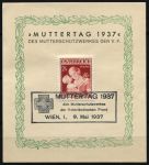 Австрия 1937 г. • Mi# 638 • 24 h. • День матери • женщина с ребенком • на карточке • Used(СГ) XF ( кат.- € 8 )