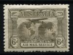 Австралия 1931 г. • Gb# 139 • 6 d. • аэроплан над картой полушарий • авиапочта • MLH OG VF ( кат. - £20 )