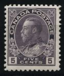 Канада 1911-1925 гг. • Sc# 112 • 5 c. • выпуск "Адмирал" • коричн. • стандарт • MH OG F-VF ( кат. - $35 )