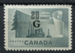 Канада 1952 г. • SC# O30 • 20 c. • надпечатка "G" • официальный выпуск • MNH OG VF