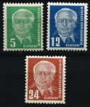 ГДР 1952-1953 гг. • Mi# 322-4 • 5,12 и 24 pf. • Президент Вильгельм Пик • стандарт • MH OG VF • ( кат.- €20 )