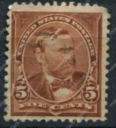 США 1895 г. • SC# 270 • 5 c. • Улисс Симпсон Грант • стандарт • Used F-VF ( кат. - $4 )