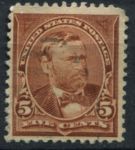 США 1895 г. • SC# 270 • 5 c. • Улисс Симпсон Грант • стандарт • Used F-VF ( кат. - $4 )