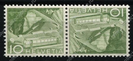 Швейцария 1949 г. Mi# 531(Sc# 330) • 10 c. • горная железная дорога • стандарт • MNH OG VF • тет-беш пара