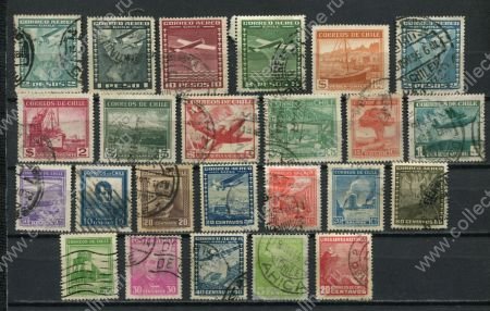 Чили XX век • набор 24 старинные марки • Used VF