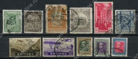 Итальянские колонии и острова • лот 11 марок • Used VF