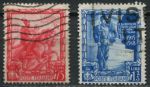 Италия 1938 г. • SC# 405-6(Mi# 609-10) • 75 c. и 1.25 L. • Провозглашение Империи • Used VF • ( кат.- $7 )