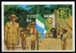 Сьерра-Леоне 1982 г. • SC# 539 • 3 Le. • Всемирный год скаутов • MNH OG XF • блок ( кат.- $5 ) 