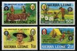 Сьерра-Леоне 1982 г. • SC# 535-8 • 20 c. - 2 Le. • Всемирный год скаутов • MNH OG XF • полн. серия ( кат.- $6 )