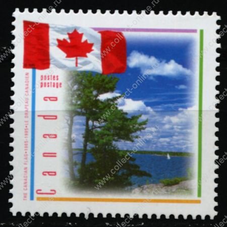 Канада 1995 г. SC# 1546 • 43 c. • Флаг Канады над озером • MNH OG XF