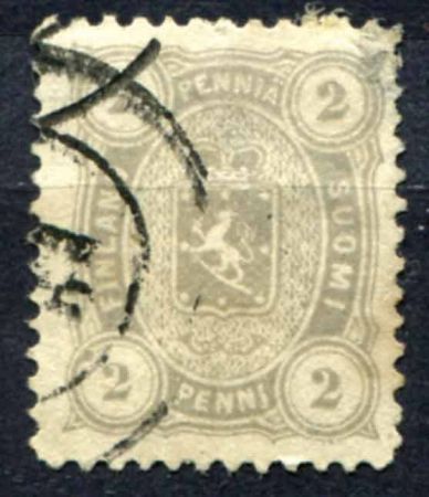 Финляндия 1882 г. • Mi# 12B • 2 пенни • стандарт • Used VF