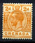 Гренада 1913-1922 гг. Gb# 93 • 2 d. • Георг V • осн. выпуск • стандарт • MH OG VF