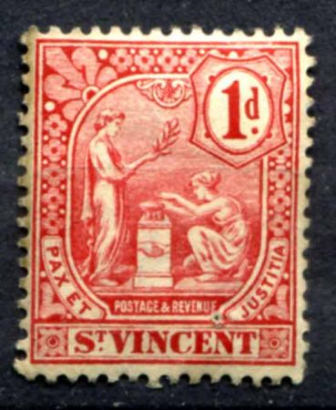 СТ. ВИНСЕНТ 1907-8гг. GB# 95 / 1d. MH OG VF