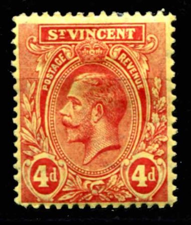 СТ. ВИНСЕНТ 1913-7гг. GB# 113 / 4d. MH OG VF