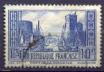 Франция 1929-1933 гг. Sc# 252 • 10 fr. • Порт Ла-Рошель (тип III) • Used F-VF ( кат. - $6 )
