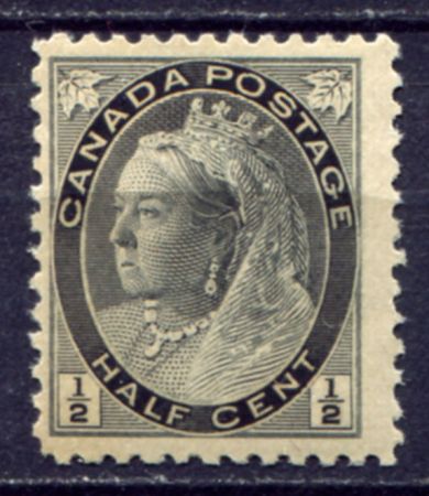 Канада 1898-1902 гг. SC# 74 • Ѕ c. • Королева Виктория • (выпуск с цифрами) • MNH OG F-VF ( кат.- $25 )