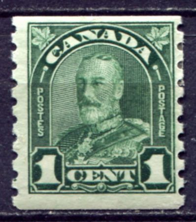 Канада 1930-1931 гг. • SC# 179 • 1 c. • Георг VI • из рулона • стандарт • MH OG VF ( кат.- $ 9 )