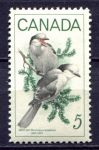 Канада 1968 г. • SC# 478 • 5 c. • Птицы Канады • серые сойки • MNH OG XF