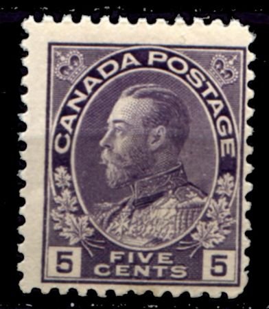 КАНАДА 1911-25гг. SC# 112 / 5c. / MNH OG VF