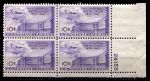 США 1949г. SC# С 42 / 10c. / MNH OG VF / № кв. блок / АВИАЦИЯ АРХИТЕКТУРА