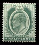 МАЛЬТА 1904-14гг. GB# 47 / 1/2d. / MH OG VF